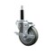 Service Caster 4'' SS Gray Poly Swivel 3/4'' Expanding Stem Caster with Brake SCC-SSEX20S414-PPUB-TLB-34 - alternate 1